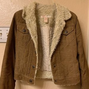Abercrombie & Fitch Fur Lined Corduroy Jacket